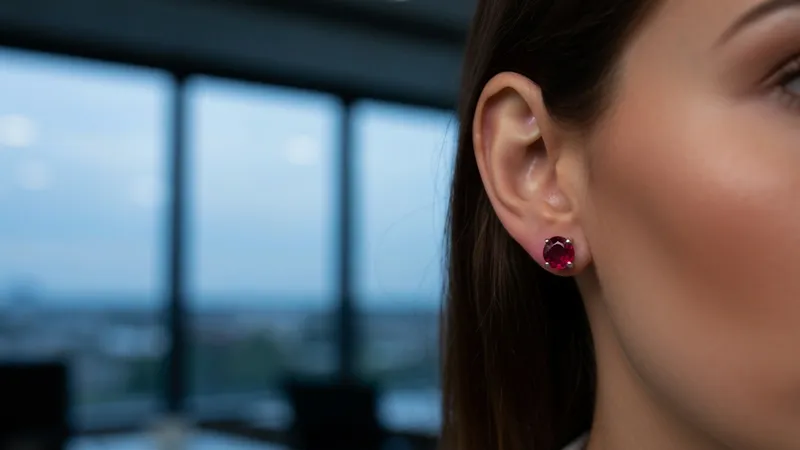 Boucles d'oreilles rubis à porter au travail : professionnalisme et esthétique
