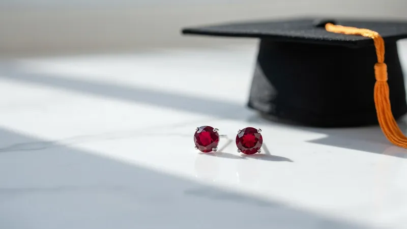 Boucles d'oreilles rubis pour les graduations : un symbole de réussite