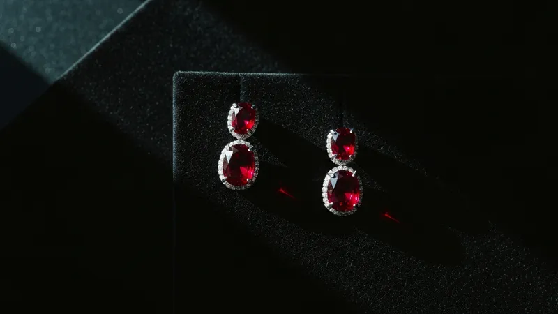 Boucles d'oreilles rubis serties : éclat et raffinement
