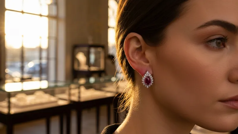 Or blanc et rubis : élégance moderne