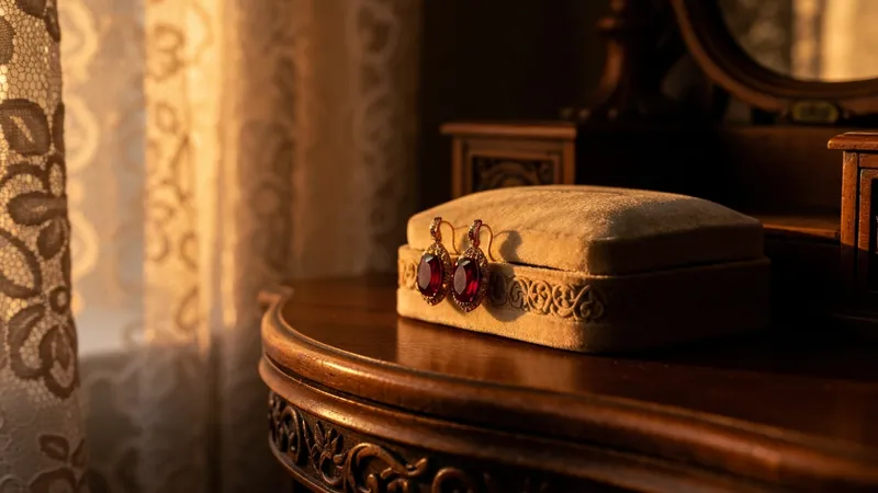 Artisan joaillier travaillant sertissage rubis boucles d'oreilles